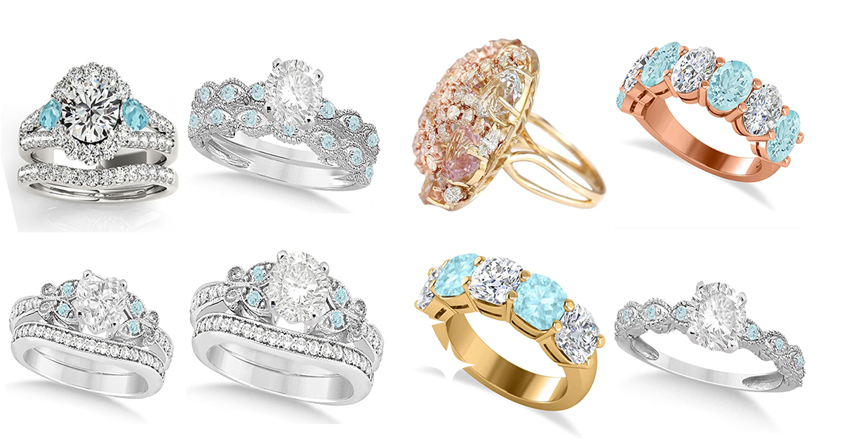 Make Your Loved One More Special With Aquamarine And Diamond Ring