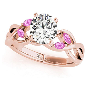 diamond and pink sapphire engagement ring