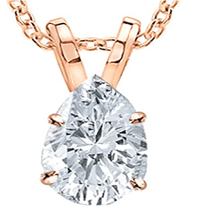 rose gold necklace with diamond