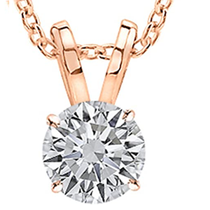 rose gold necklace with diamond